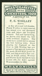 F. E. Woolley (Kent).