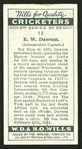 E. W. Dawson. (Leicestershire Captain.).