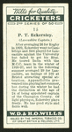 P. T. Eckersley. (Lancashrie Captain.).