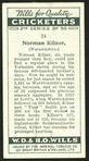Norman Kilner. (Warwickshire.).