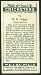 G. B. Legge. (Kent Captain.).