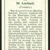 M. Leyland. (Yorkshire.).