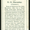 G. G. Macaulay. (Yorkshire.).