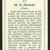 M. S. Nichols. (Essex.).