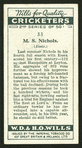 M. S. Nichols. (Essex.).