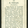 E. Oldroyd. (Yorkshire.).