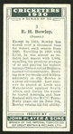 E.H. Bowley.