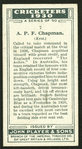 A.P.F. Chapman.