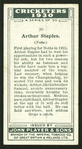 Arthur Staples.