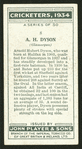 A.H. Dyson.