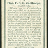 Hon. F.S.G. Calthorpe.