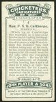 Hon. F.S.G. Calthorpe.