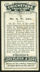 Mr. A.W. Carr.