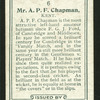 Mr. A.P.F. Chapman.