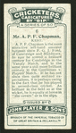 Mr. A.P.F. Chapman.