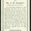 Mr. J.M. Gregory.