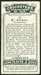 R. Kilner.