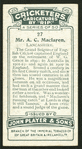 Mr. A.C. Maclaren.