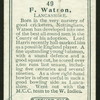 F. Watson.