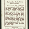 The late Dr. W.G. Grace.