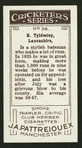 E. Tyldesley.