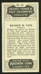 Maurice W. Tate.