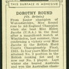 Dorothy Round.