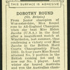 Dorothy Round.