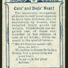 Cats' and dogs' meat!