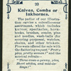 Knives, combs or inkhornes.