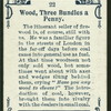 Wood, three bundles a penny.