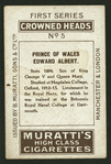 Prince of Wales Edward Albert.
