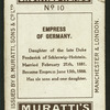 Empress of Germany.