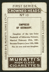 Empress of Germany.