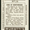 King of Montengegro.