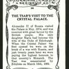 The Tsar's visit to the Crystal Palace.