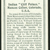 Indian cliff palace, Colorado.