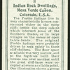 Indian rock dwellings, Colorado.