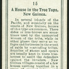 House in tree tops, New Guinea.