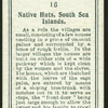 Native huts, South Sea Is.