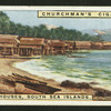 Wooden houses, South Sea Islands.
