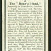 The boar's head.