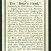 The boar's head.