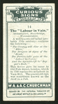 The labour [labor] in vain.