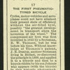 The first pneumatic-tyred bicycle.