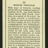 Racing tricycle.