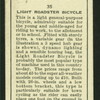 Light roadster bicycle.