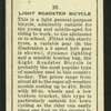 Light roadster bicycle.