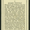 Singer tricycle.