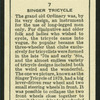 Singer tricycle.